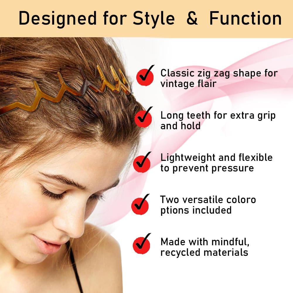 Zigzag Comfort Headband Duo